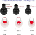 36 Pieces Medium Earbud Tips Soft and Comfortable Ear Bud Replacement Pieces Silicone Fit Most in-Ear Headphones，Inner Hole 3.8mm -5.5mm，Medium White and Red Replacement Eartips