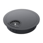 Desk Grommet 3-1/8 Inch 80mm, Zinc Alloy Computer Desk Wire Hole Cover, Office Desktop Cord Cable Hole Metal Ring, Black
