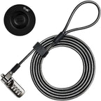 I3C Laptop Cable Lock 4 Digital Combination Lock Security Computer Cable Lock Anti Theft Combination Lock Compatible for Tablet Laptop (1 Pack)