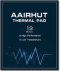 Aairhut Thermal Pad 13W/mK [0.5~3mm], 120x120x0.5mm Silicone Cooling Pad Non Conductive Heat Resistance Extreme Odyssey Cover with Dual Self-Adhesive Films for PC Laptop PS4/PS5/CPU/GPU/Computer