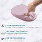 Ergonomic Mouse Pad Wrist Rest, Pink Mouse Pads with Wrist Support, Memory Foam Massage Design & Non-Slip PU Base MousePads for Pain Relief, Desk, Office, Home, Women
