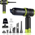 Handheld Car Vacuum with 15000PA Power, 4 in 1 Small Powerful Cordless Vacuum Cleaner & Air Duster with 2000mAh Battery, Rechargeable Portable Mini Hand Held Vacuum for Car,Home,Office,Pet Hair（Green）