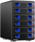 6 Bay Hard Drive Enclosure with Cooling Fan for 2.5“/3.5" SATA HDD/SSD with USB A/C 3.2 Gen 2, Support Hot Swappable, Daisy Chain Expansion, Tool-Free HDD Enclosure, DAS(NO RAID/NAS)