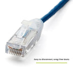 TRUECABLE Cat6 Component Rated Patch Cable, Unshielded (U/UTP), 2ft, Blue, 28AWG Solid Copper, Snagless 10G High-Speed Ethernet Cable, PoE++ 4PPoE 100W, UL Listed, RoHS-3, 5 Pack