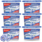Vacplus Moisture Absorbers 6 Pack, 10.5 Oz Portable Humidity Absorber Boxes for Your Bathroom, Closet & Car, Dehumidifier with Fresh Linen Fragrance, Dutch Blue