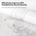 STA-K In Ear Monitor, EarAcoustic Audio HiFi Stereo Wired Earbuds, Hybrid Dual Drivers IEM Headphones, Crystal Clear Sound IEM Earphones with 2 Pin Cable for Musicians (With Microphone Usb, Silver)