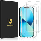 UNBREAKcable 2-Pack Screen Protector for iPhone 16e/13/13 Pro/14, Double Shatterproof Tempered Glass [Easy Installation Frame] [9H Hardness] [99.99% HD] [Case Friendly] for iPhone 6.1 inch