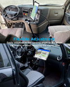 Gooseneck Car/Truck Seat Rail Tablet Holder Mount for 9.5"-14.5" iPad, Heavy Duty Car Floor Bolt Tablet Mount for iPad Pro 11, 12.9/Air, Galaxy Tabs, Surface Pro/Go, Tablets, Other 13" Devices