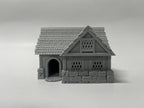 Paintable Tabletop Miniature Little Town Building Terrains Compatible with RPG War Games - 18mm Scale Dioramas Building Set Scenery with Medieval Architecture Style by HAUTICO (HVillageHouses1-1)