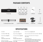 NEEWER 47.2"/120cm Motorized Camera Slider, App Wireless Control DSLR Carbon Fiber Dolly Rail Slider with 4400mAh F750 Battery (Charger Not Included), Support Video Mode, Time Lapse Photography, ER1