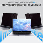 Laptop Privacy Screen 14 inch, 9H Hanging Privacy Screen for Laptop for 16:9, Acrylic HD Eye Protection Anti Glare Blue Light Laptop Screen Privacy Filter
