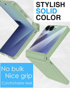 STORMTAL for Samsung Galaxy Z Flip 7 Case, Hinge Protection, Built-in Screen Protector, Wireless Charging, Shockproof, Slim Rugged Phone Protective Case for Galaxy Z Flip 7 Mint