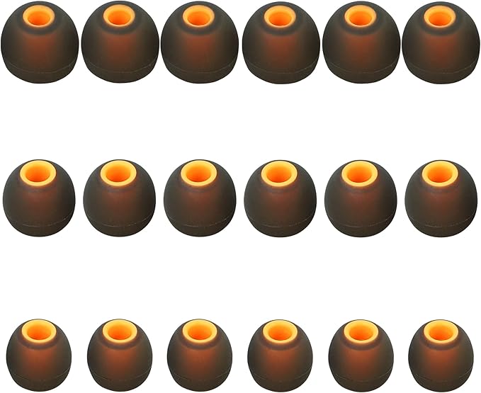 Earbud Replacement Tips Silicone Earbud Tips Ear Bud Covers Fit Most in-Ear Earbuds(Inner Hole 3.8mm -5.1mm) Headphone Rubber Tips Eartips 9 Pairs S M L