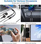 USB C Splitter，2 in 1 USB C Headphone and Charger Adapter Audio Dongle Cable with PD 100W for iPhone 16 15 Pro Max, Pixel 9 8 7, Galaxy S24 S23 S22, iPad Pro