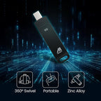 MMOMENT 512GB MU P50 External SSD – USB-C & USB-A Compatible, Portable USB 3.2 5Gbps SSD, 530MB/s Read, 480MB/s Write, Sustained 110MB/s – Works with iPhone-15+, Android, PS5, Steam Deck, PC