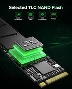 ORICO 128GB M.2 NVMe SSD, PCIe Gen3 2280 SSD - Up to 1700MB/s, Internal Solid State Drive with TLC NAND Flash, Compatible with Raspberry Pi 5 Desktop Laptop - D10