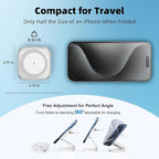 5-in-1 Wireless Charger for MagSafe, AC ISLAND Portable Travel Charging Station, 15W Max Fast Foldable Magnetic Stand, Evolved for iPhone 16/15/14/13 Series, Apple Watch, AirPods (with 35W Adapter)