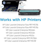 HP 212X Black High-yield Toner Cartridge | Works with HP Color LaserJet Enterprise M554, M555 Series, HP Color LaserJet Enterprise MFP M578 Series | W2120X