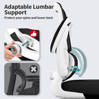TRALT Office Chair - Ergonomic Desk Chair with Adjustable Lumbar Support, Mesh Computer Chair, Executive Chairs for Home Office Comfortable Lumbar Support (White+Black)