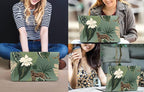 CISSOOK for MacBook Air 13.6 Inch Case 2024 2025 Model A3240 A3113 A2681, Panther Leopard Midnight Green Cover with Keyboard Cover for MacBook Air 13.6 M2 M3 M4 - Leopard