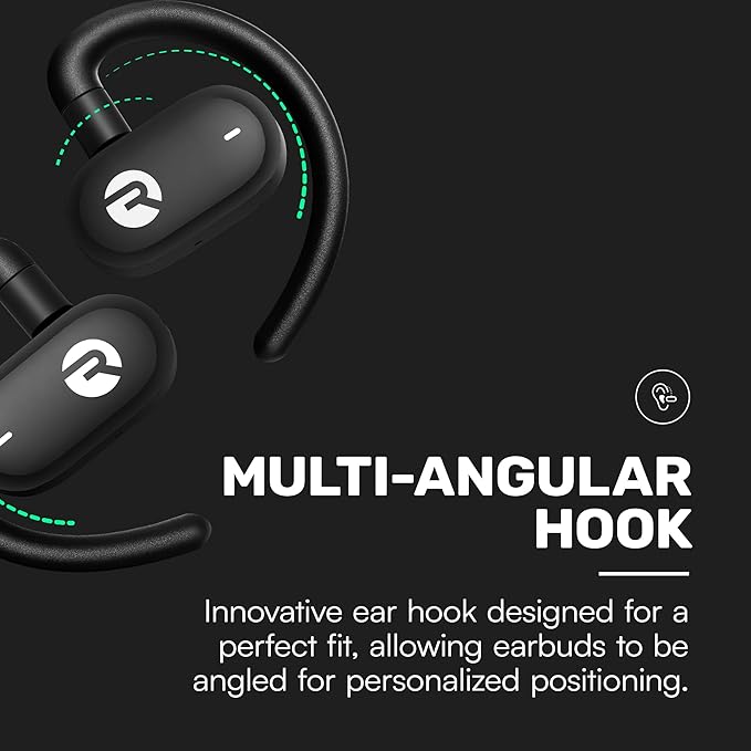 Raycon Everyday Open Earbuds – True Wireless Open Ear Bluetooth Headphones, Hook Design, IPX5 Water Resistant, 40 Hours of Battery Life (Purple)