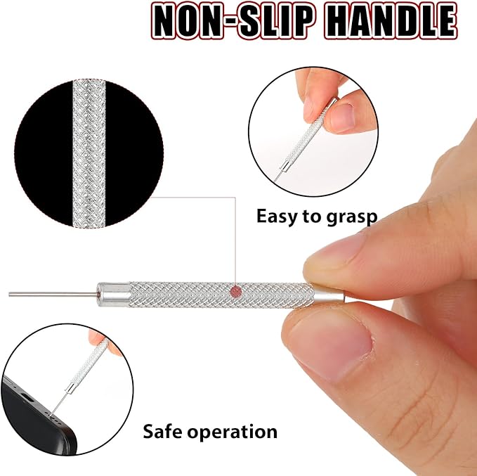 SIM Card Removal Pin, 15 Pcs SIM Card Tray Removal Tool Watch Chain Link Remover Pin Tools Smartphone Ejector Pins Needle Remover for All Models Cell Phone Ejector Opener