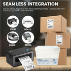 Rockin Rolls Direct Thermal Shipping Labels - Pack of 500-4x6 Thermal Labels Fanfold, Thick, Commercial Grade, Waterproof, Smudge Proof Mailing & Address Labels, Perforated & Strong Adhesive