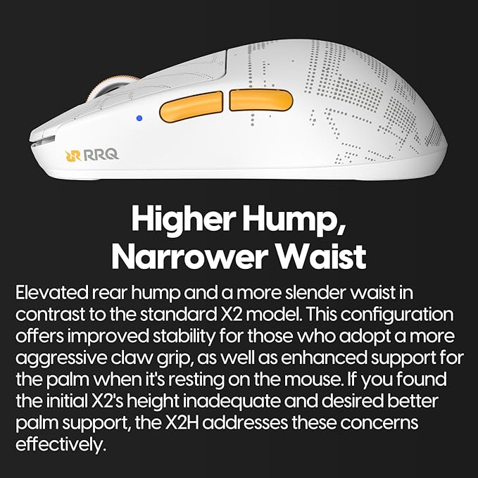 Pulsar x RRQ X2H Wireless Gaming Mouse, Limited Color Edition, Ultra Lightweight 1.90 oz (54 g), Symmetrical, Optical Switch, 26000 DPI, PAW3395 Sensor (Medium, RRQ Edition)