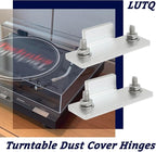 Turntable Dust Cover Hinges - Repair Tabs and Hinge Brackets for Technics SL-D2 3200 B2 Q2 D3 - Includes 2-Brackets, 4-Screws, 4-Washers, and 4-Nuts - Easy Installation for Turntable Dust Cover Repair