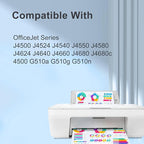 TEINO 901 Ink Cartridges Remanufactured Ink Cartridge Replacement for HP 901 901XL 901 XL use with HP OfficeJet J4680 J4580 4500 J4500 Series J4680c J4624 J4640 J4524 Printers (Black Tri-Color) 901XL