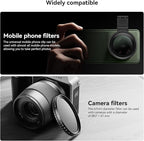APEXEL CPL Filter 67mm Circular Polarizer Polarizing Filter for iPhone/DSLR for iPhone Camera Lens 16 15 14 13 12 Pro Max Samsung Galaxy Huawei with Adapter Ring, Universal Clip, Cold Shoe