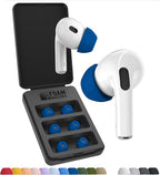 Foam Masters Ultra-Premium Memory Foam Ear Tips for AirPods Pro 1st & 2nd Gen | 3 Pairs | Black Magic Ver 6.0 | Secure | Comfort | Better Noise Cancel | Replacement Buds – Blue, Large