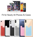SS Phone Wallet Stick On, Adhesive Phone Card Holder Credit Card Stick on Wallet 2 Pocket Sleeve Suitable for iPhone, Samsung, Most Smartphones 6 Pack