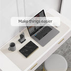 YSAGi Multifunctional Office Desk Pad, Ultra Thin Waterproof PU Leather Mouse Pad, Dual Use Desk Writing Mat for Office/Home (23.6" x 13.7", Grey)
