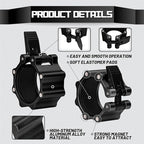 RitFit 2-Inch Magnetic Barbell Collars Locking Clamps - Heavy Duty Aluminum Alloy, Quick Release with Non-Slip TPR Pads for Olympic Weightlifting Powerlifting Training (Pair)