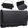 BECPLT for Samsung Galaxy S24+ S23+ S22+ 5G S23 FE 5G S21 FE 5G Holster Case, Galaxy S21+ 5G Leather Pouch Holster Case with Belt Clip Loops for Samsung Galaxy S20+ 5G S20 Plus S10 Plus S9 Plus -Black