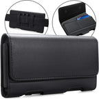 BECPLT for Samsung Galaxy S24+ S23+ S22+ 5G S23 FE 5G S21 FE 5G Holster Case, Galaxy S21+ 5G Leather Pouch Holster Case with Belt Clip Loops for Samsung Galaxy S20+ 5G S20 Plus S10 Plus S9 Plus -Black