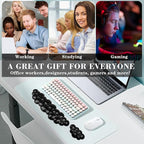 Gel Cloud Keyboard and Mouse Wrist Rest, Cute Wrist Support and Arm Support Keyboard Rest for Keyboard and Mouse Typing Pain Relief，Suitable for Office/Computer/Laptop/Gaming (Transparent Black)