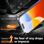 TOCOL for iPhone 14 Pro Screen Protector 9H Hardness Military Grade Shatterproof HD Tempered Glass Full Coverage Easy Installation Case Friendly 2 Pack