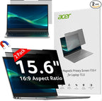 acer 2-Pack Laptop Privacy Screen - for Laptop 15.6 Inch 16:9, Magnetic & Removable Privacy Filter Shield, Anti-Glare Screen Protector, Dual-Sided Monitor Shield, for HP, Dell and Other Major Brands