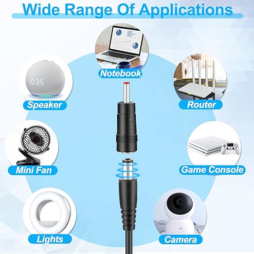 FARSENSE USB C to DC Adapter,Barrel PD Trigger Cable(3.3ft) with USB A to USB C Tips/3.5x1.35mm Tips,USB to DC Power Cable can Switching and LED Display Voltage