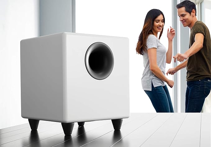 Audioengine S8 Powered Subwoofer Speaker - 250W 8-inch Home Woofer with Built-in Amplifier and Dual Audio Inputs for Home Audio