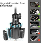 TOPGO Cup Phone Holder for Car, [No Shaking & Stable & Adjustable Pole] Car Cup Phone Mount, Compatible with iPhone 16 and All 4.0-7.0 inches Smartphones - Black