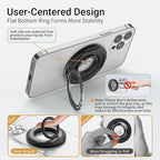 OPSO Magnetic Phone Ring Holder for MagSafe, 360 Degree Rotation Silicone Finger Ring Grip Stand Holder, Adjustable Kickstand, Compatible with iPhone 16 15 14 13 12/Pro/Max, Samsung and All Smartphone