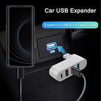 VIENON 4-Port USB 3.0 Hub [90/180 Rotatable], USB Splitter with 3 USB Ports & 1 USB C Power/Data Port, USB Extender for Laptops, Cars, iMac, MacBook Air, MacBook Pro