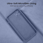 FireNova Designed for iPhone 13 Pro Max Case, Silicone [Camera Protection] Phone Case with [2 Screen Protectors], Soft Anti-Scratch Microfiber Lining Inside, 6.7 inch, Lavender Gray