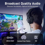 MAONO Wireless Microphone for PC,Gaming Streaming USB Mic with Software AI Voice Change,3-Level Noise Cancellation,Custom EQ,Gain Control for Computer Podcast Recording (DM40 AI Mic, DM40-White)