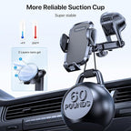 Miracase Phone Holders for Your Car, [Thick Case & Heavy Phone Friendly] Universal Cell Phone Car Mount, 3-in-1 Phone Mount for Car Dashboard Windshield Air Vent Fit for All Smartphones