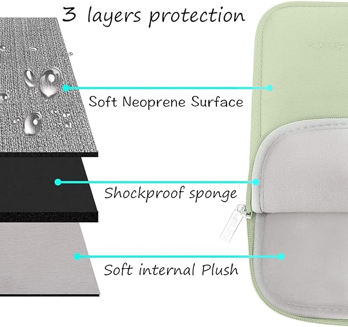 MOSISO Laptop Case 13.3 inch, 13-13.3 inch Laptop Sleeve Bag Compatible with MacBook Air/Pro 13 / Pro 14, HP Dell ASUS Lenovo Notebook, Neoprene Computer Sleeve Bag with Small Case, Sage Green