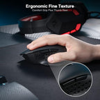Redragon M656 Gainer Wireless Gaming Mouse, 4000 DPI 2.4Ghz Wireless Mouse w/ 5 DPI Levels, 7 Macro Buttons, Red LED Backlit & Pro Software/Drive Supported, for PC/Mac/Laptop